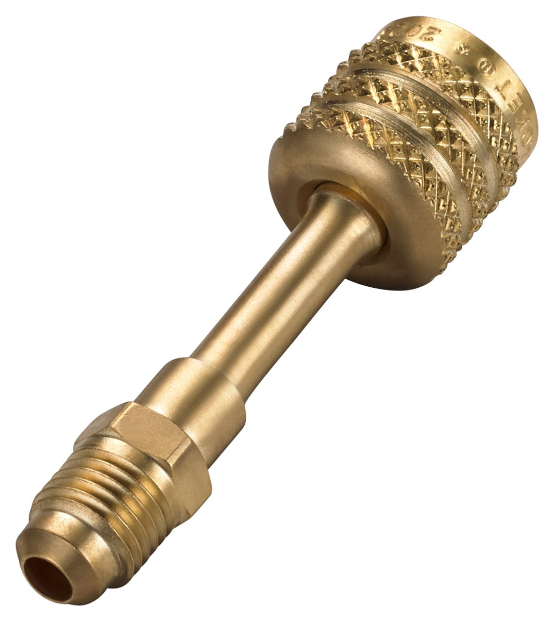 Yellow Jacket - 19124 1/4" Hose Adapter for Left-Handed A2L Refrigerant Tanks - Female LH to Male RH Straight
