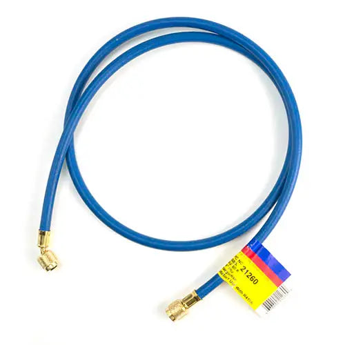 Yellow Jacket 21260 PLUS II Blue Charging Hose – 60" Length, 1/4" HAV Standard Fittings