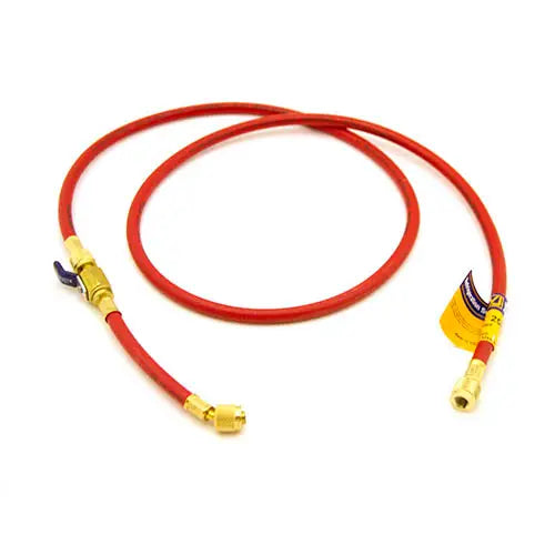 Yellow Jacket 25672 Yellow Jacket PLUS II Red Hose, 72" Length, 1/4" with FlexFlow Valve