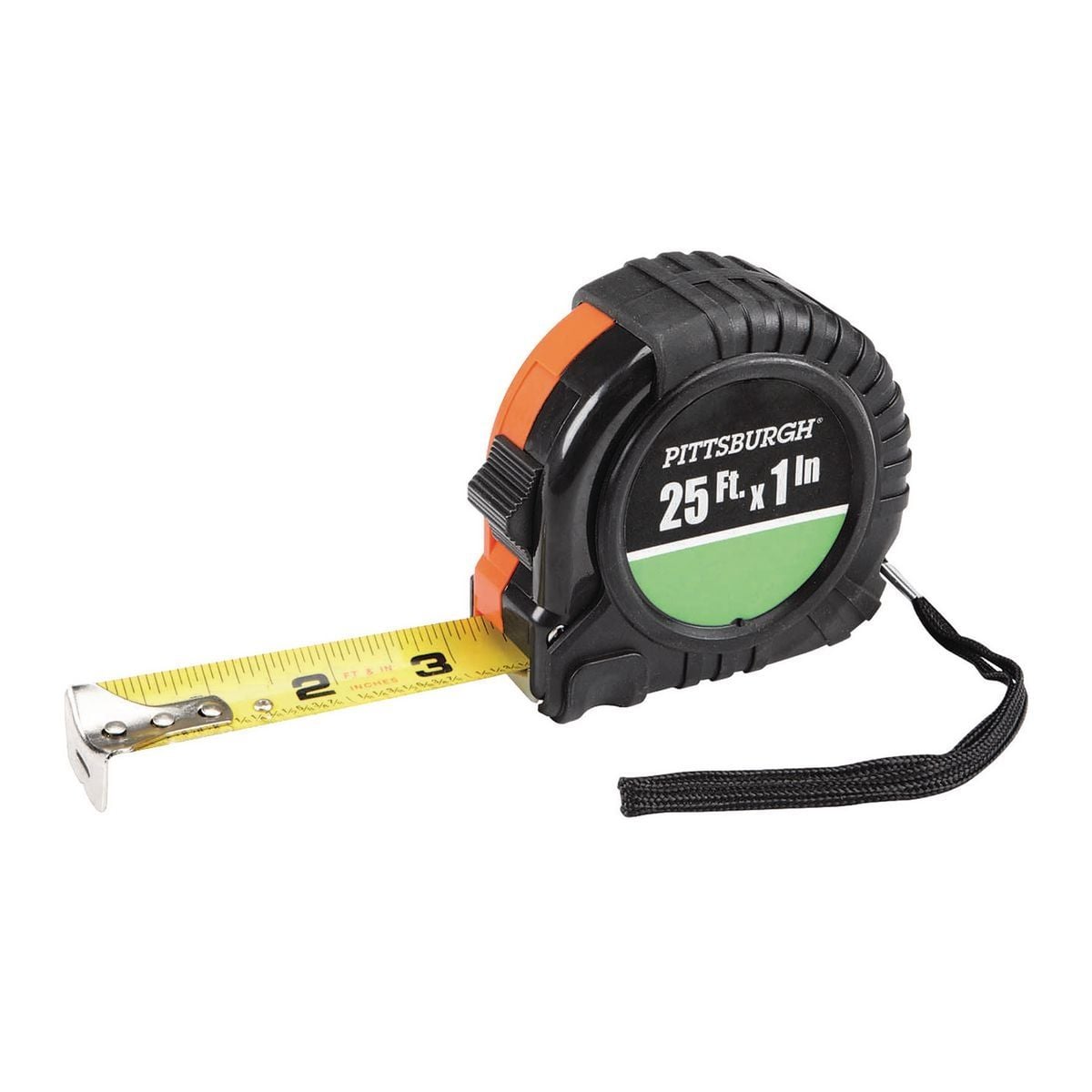 Pittsburgh 25'x1" Quickfind Tape Measure 69030 – Durable Measuring Tool for Accurate Results