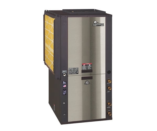 ClimateMaster 2 Ton Vertical Water Source Heat Pump, 208/230V 1-Phase, R-454B, Right Return