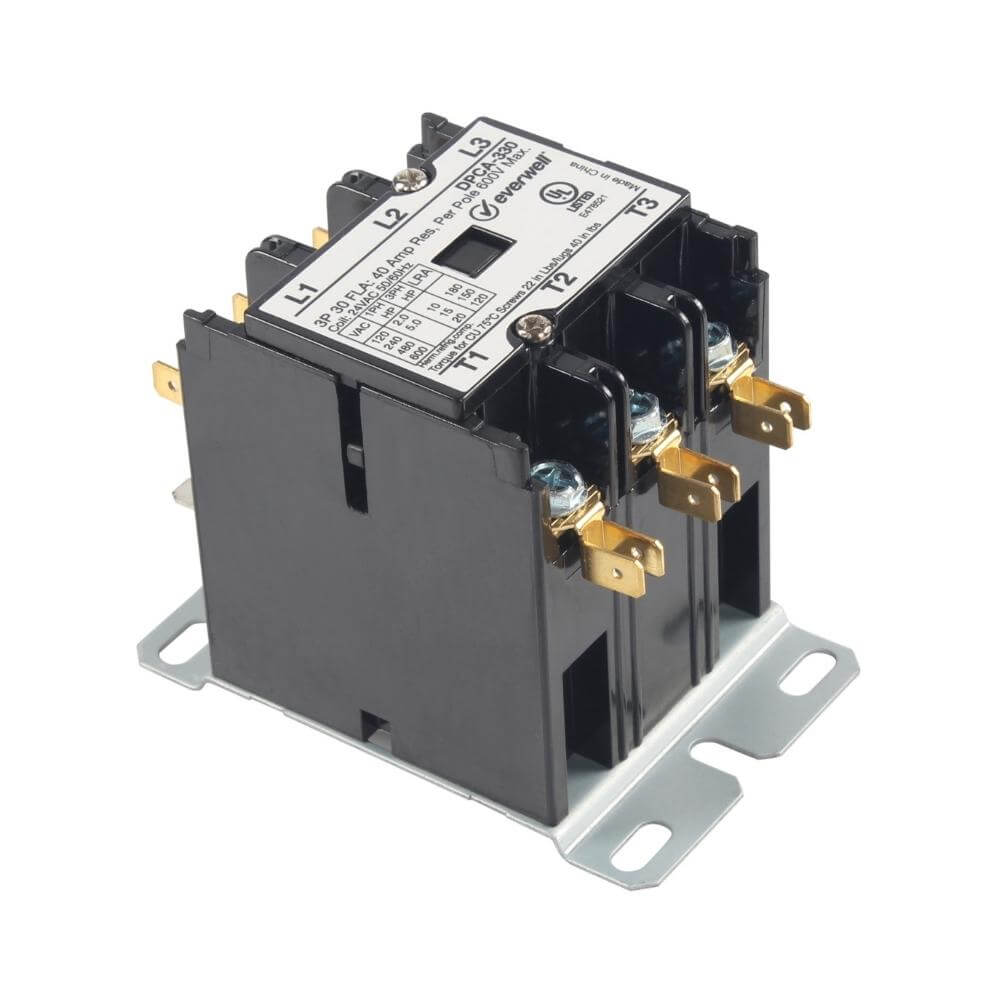 Everwell 3 Poles Contactor 75 Amp 208-240VAC – Heavy-Duty Contactor for HVAC and Industrial Motor Loads