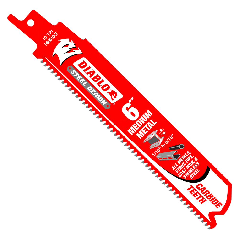 Diablo Carbide Recip Blades for Medium Metal Cutting