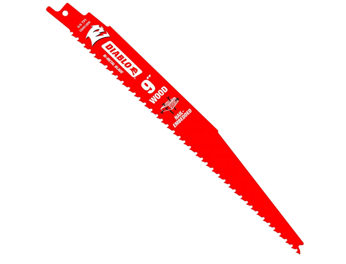 Diablo Bi-Metal Recip Blade for Nail Embedded Wood 2 pack 9" 4/6TPI