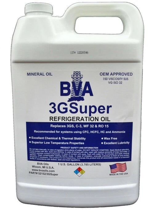 BVA 3GSUPER Refrigeration Oil 52151/3GSUPER 1/4 Gallon