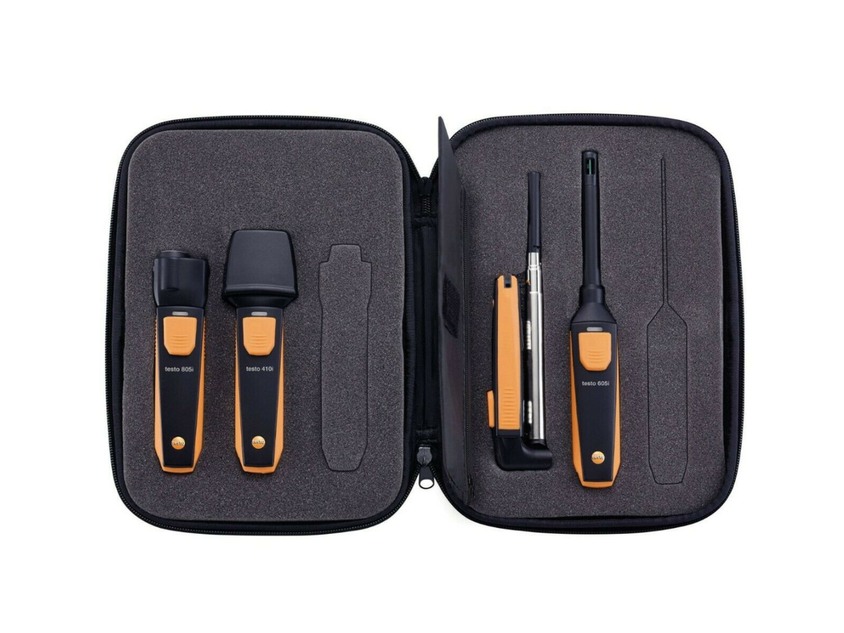 Testo 0563 0003 VAC Set Smart and Wireless and Probe Kit.405I,410I,605I,805I Case