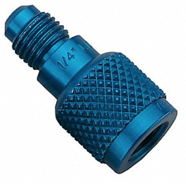 Yellow Jacket 41123 Liquid Charging Adapter, 0° 1/4" Male x 1/4" Female, Aluminum Fitting Material