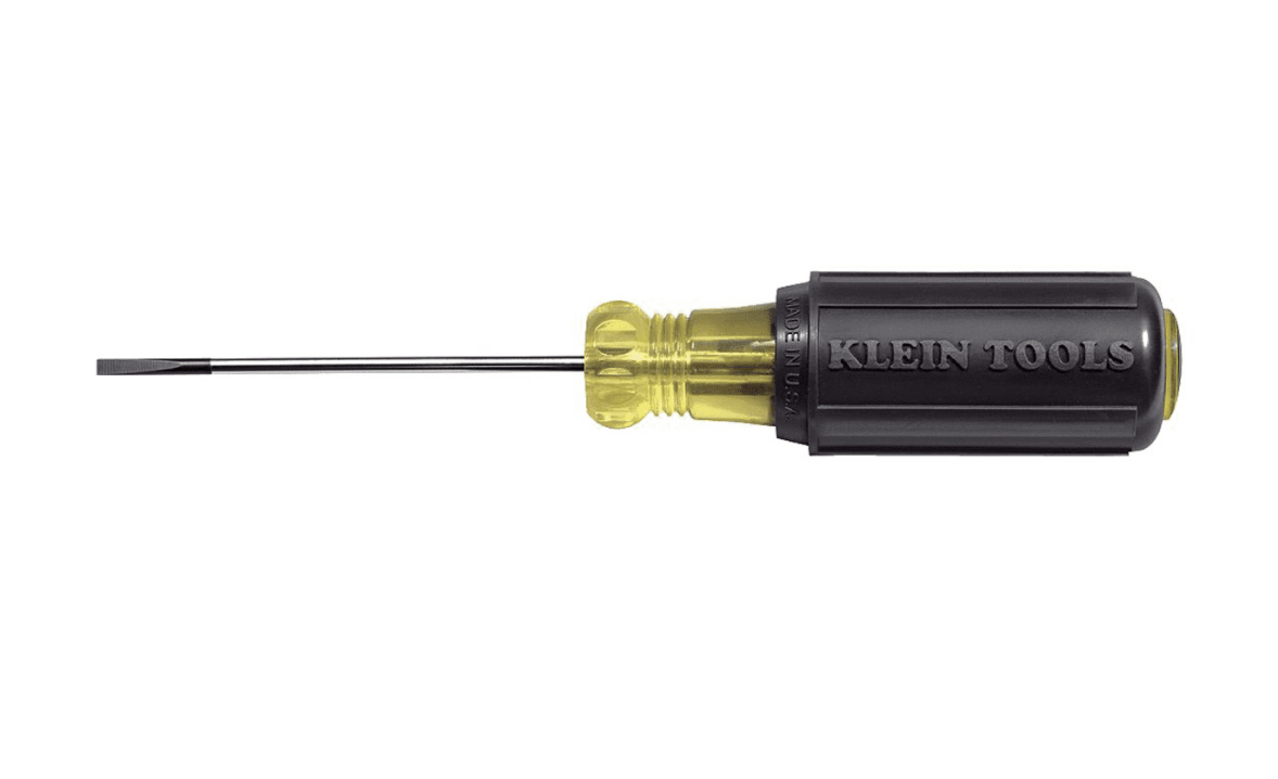 Klein Tools 612-4 1/8" x 4" Cabinet Tipped Terminal Block Screwdriver