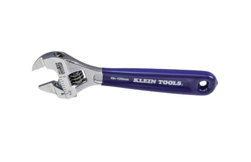 Klein Tools D86932 4" Slim-Jaw Adjustable Wrench