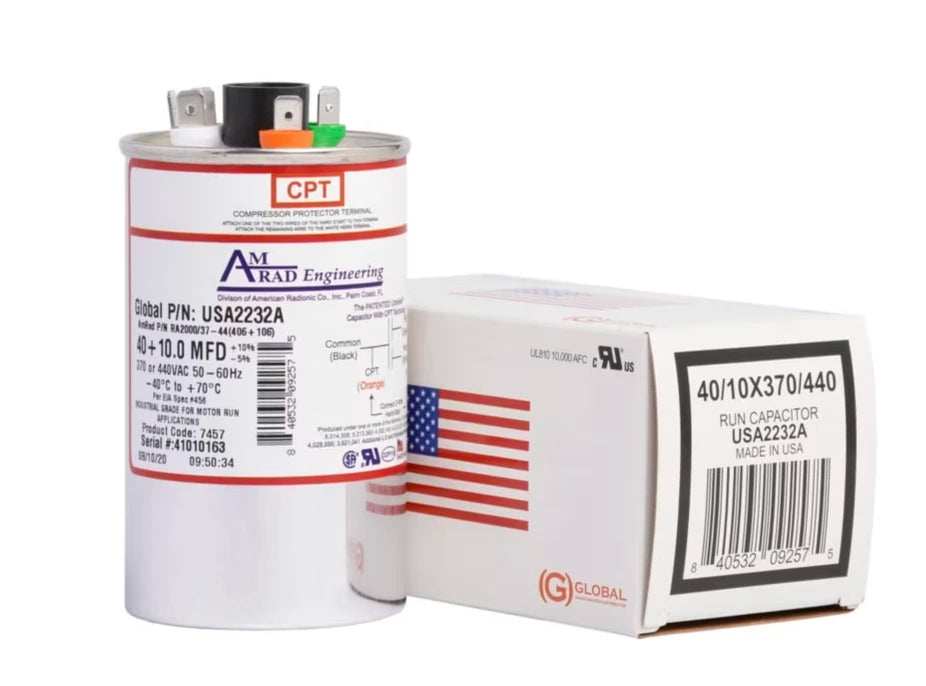 AMERICAN RADIONIC OVAL RUN CAPACITOR - USA2232A