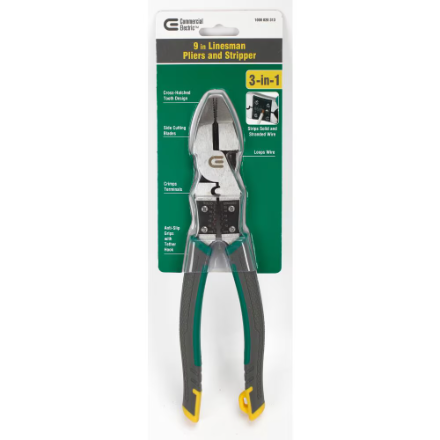 Comercial Electric 3-in-1 Linesman Pliers + Stripper 1000020313