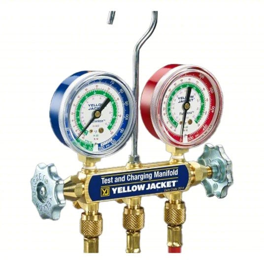 Yellow Jacket 42036 2-Valve Series 41 A2L Manifold – R32, 454B, 410A Compatible with 60" PLUS II Hoses
