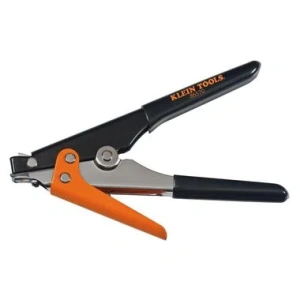 Klein Tools Nylon Tie Tensioning Tool – Heavy-Duty Manual Zip Tie Gun with Ergonomic Handle, Designed for 120-250 lb Nylon Cable Ties, Delivers Up to 65 lbs of Tension for Secure Bundling.