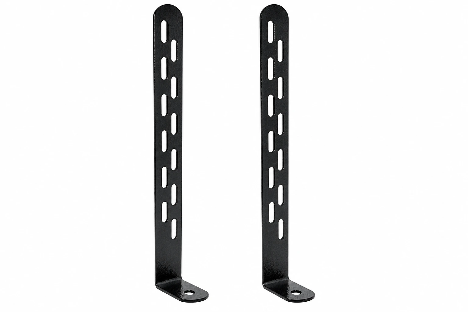 Pair of black powder-coated steel 8